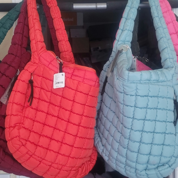 🍏SOLD Free People Quilted Carryall in Fuji Jade - Picture 4 of 4